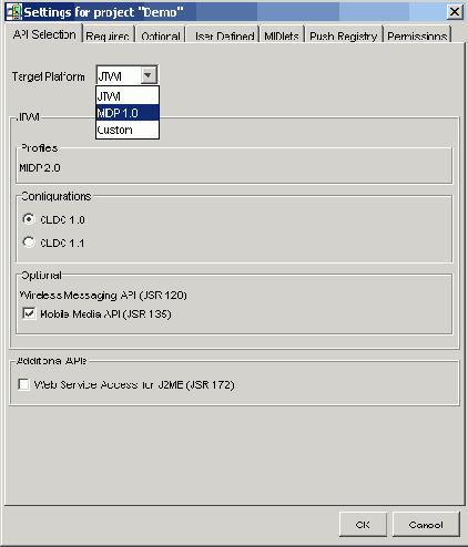  Settings for project «Demo»