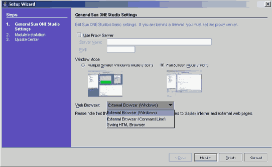 Окно Setup Wizard